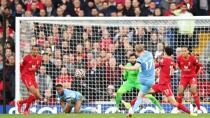 ملخص التعادل المثير بين السيتي وليفربول على ملعب أنفيلد بالدوري الممتاز
