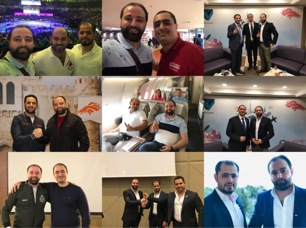 النجم البلاتيني أسامة عدنان يتحدث عن نجاحه في QNET 2 platinum star osama adnan with qnet family and qnet vips scaled 1024x762 1